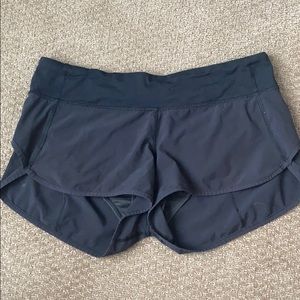 Black Lululemon running shorts